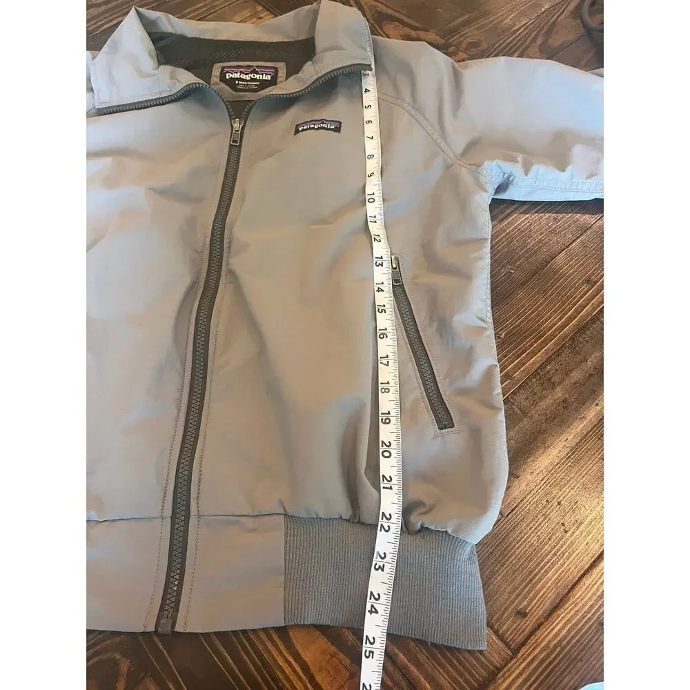 Patagonia Nylon Bomber Jacket Men Small Gray Hiking Lightweight Coat Outdoor